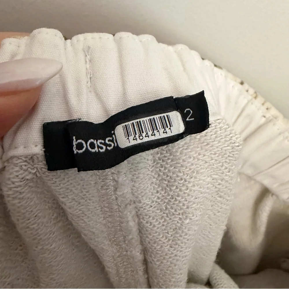Bassike Marble Print Sweatpants Beige M - Picture 4 of 6